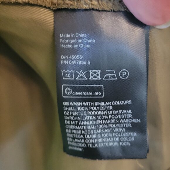 H&M | Sleeveless Silk-Look Blouse | Womens Size 12 | Olive Green - Picture 5 of 7